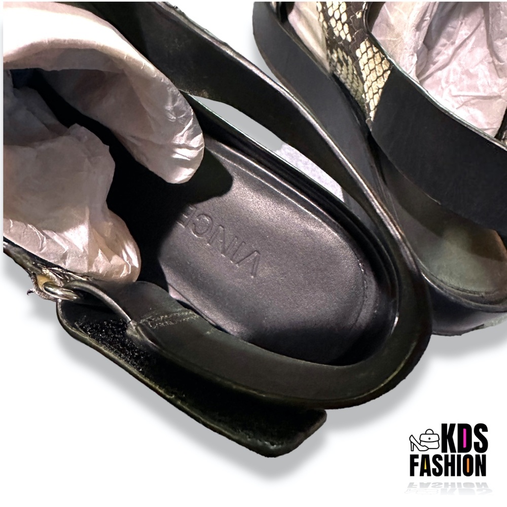 Vince "Marett" Snake-Embossed Platform Sandals Sz… - image 8